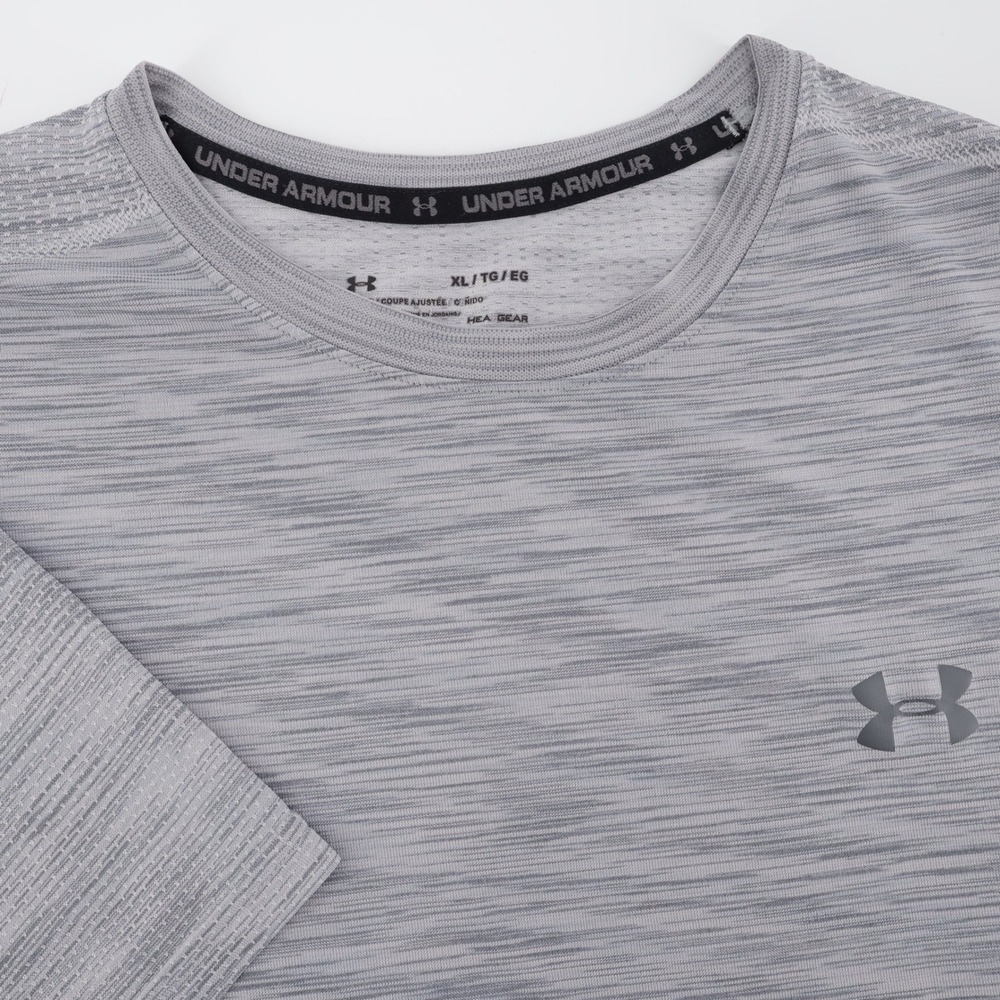 Under Armour HeatGear Fitted Space Dye Performance T-Shirt Gray Mens XL